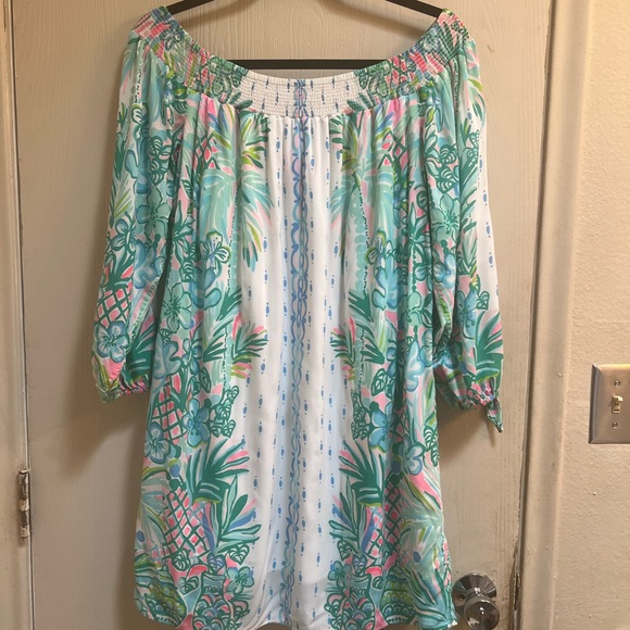 Lilly Pulitzer Jamielynn Off-Shoulder Dress (Sz. S) - Picture 7 of 7